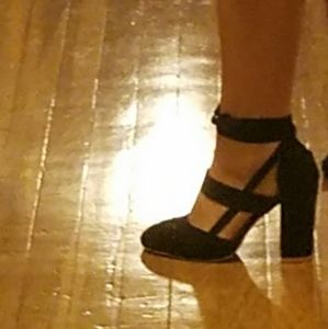 Never worn block heels